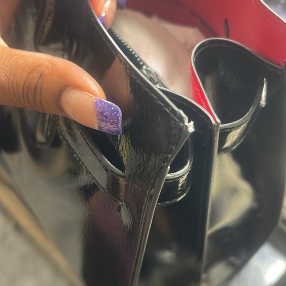 Aldo Black and Red Tote Bag with Leather Handles - Picture 6 of 7